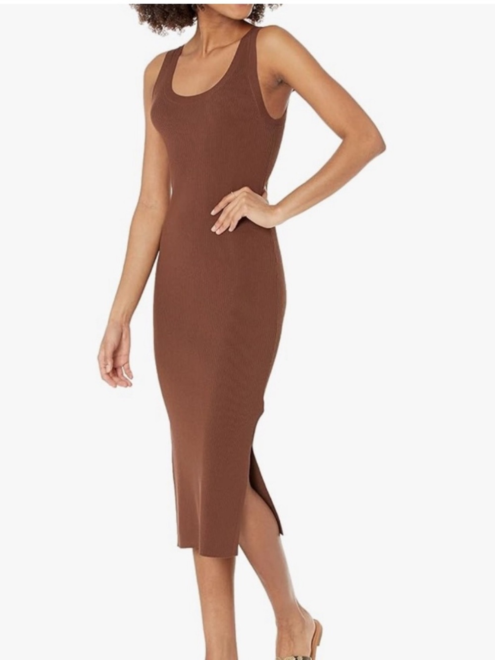 The Drop ribbed midi dress